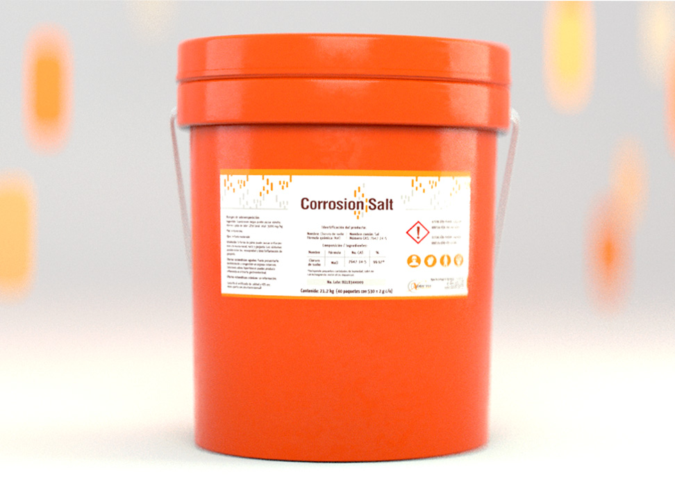 Cubeta de Corrosion Salt con unidades de sal prepesada